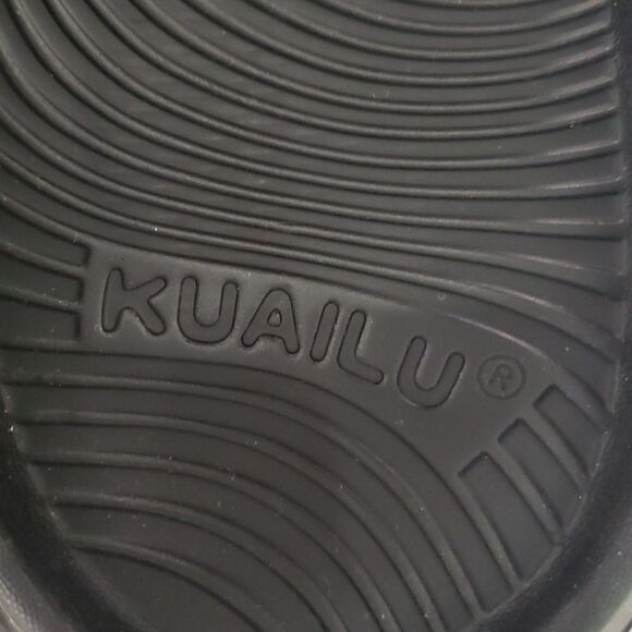 Kuailu Shoe Womens sz 8 Eva Black Recovery Slide Sandal Slip-On - Picture 2 of 7